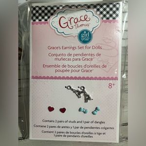 AMERICAN GIRL Grace’s Earrings Set For Dolls Retired New In Original Package